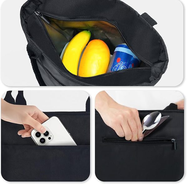 7.5L Waterproof Oxford Cooler Lunch Bag w/Handle for Picnics