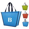 Custom Trapezoid Reusable Non-Woven Tote Bag w/ Handle