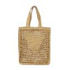 Spacious Crochet Beach Tote Bag – Straw & Mesh