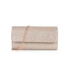 Women's Glitter Clutch Purse with Chain for Wedding & Party