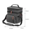 13L Oxford Insulated Lunch Cooler Bag for Picnic w/ Pockets
