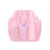 Portable Mesh Toiletry Bag with Drawstring & Multi Pocket