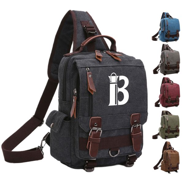 Large Capacity Canvas Crossbody Backpack for Business Travel
