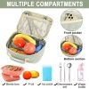 4.5L Oxford Insulated Cooler Lunch Tote Bag w/ Compartment
