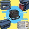 8L Oxford Insulated Cooler Lunch Bag w/ Adjustable Strap