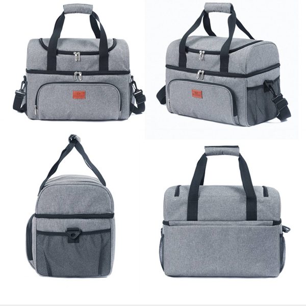30L Oxford Insulated Cooler Bag w/ Handle for Picnic