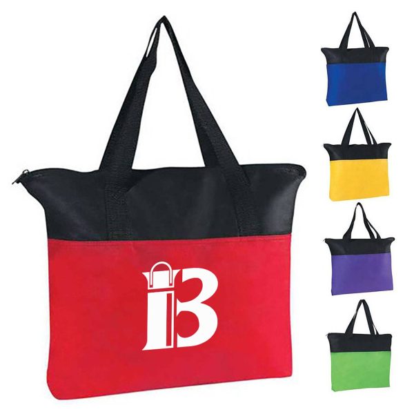 Reusable Non Woven Two-Tone File Bag w/ Handle