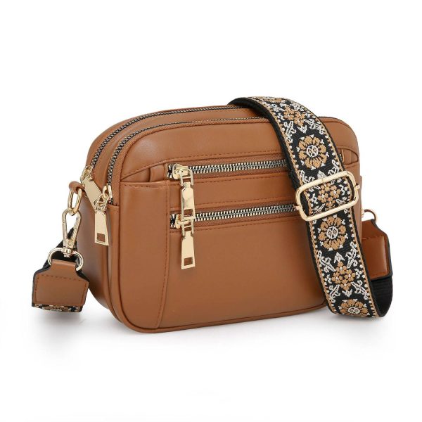 PU Leather Waterproof Crossbody Bags w/ Adjustable Strap