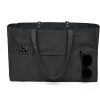 Large Capacity Canvas Tote Bag w/ Pocket for Work Travel