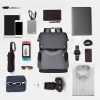 PU Leather Waterproof Business Backpack w/ USB Port