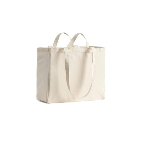 Foldable Washable Heavy-Duty Canvas Tote Bag w/ Handle