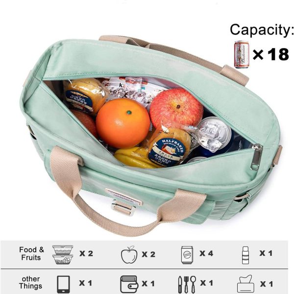 18 Can Oxford Insulated Cooler Lunch Bag w/ Pockets