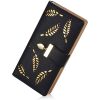 Trendy Korean Leaf Pattern Zipper Clasp Handbag Wallet