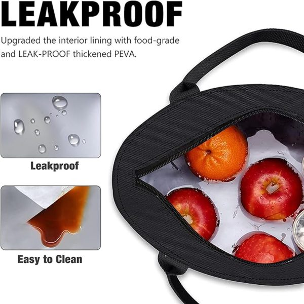7.5L Waterproof Oxford Cooler Lunch Bag w/Handle for Picnics
