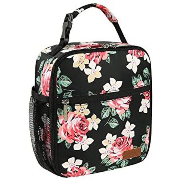 6 Can Oxford Insulated Lunch Cooler Bag w/ Zipper Pocket