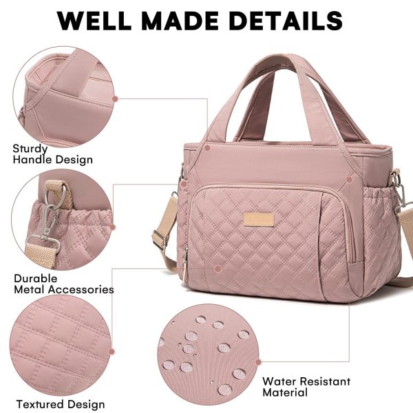 Multi-Pocket Oxford Insulated Cooler Lunch Bag w/ Handle