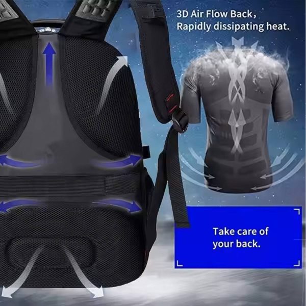 50L PVC Large Capacity Travel Backpack w/ USB Port