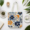 Women's Zippered Canvas Tote Bag w/ Strap for Shopping
