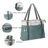 Women Splice Canvas Tote Bag