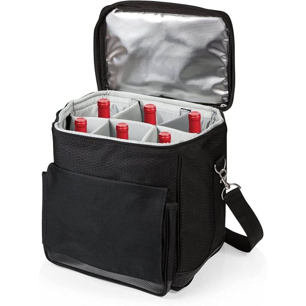 6 bottle Wheeled Trolley Wine Insulated Cooler Bag