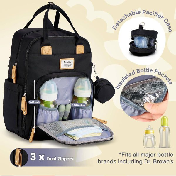 Waterproof Durable Travel Diaper Backpack w/ Multi-Pocket