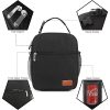 6 Can Oxford Insulated Lunch Cooler Bag w/ Zipper Pocket
