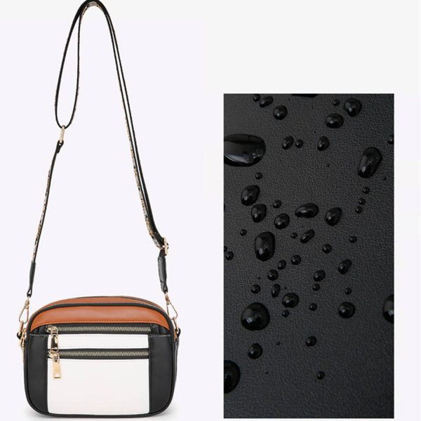 PU Leather Waterproof Crossbody Bags w/ Adjustable Strap