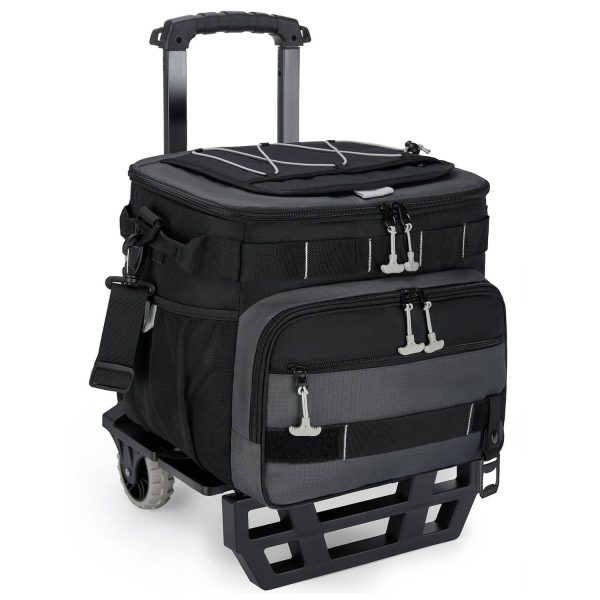 48-Can Collapsible Cooler Trolley Bag with Wheels