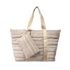 Custom Soft Puffer Tote Bag for Women w/ Purse