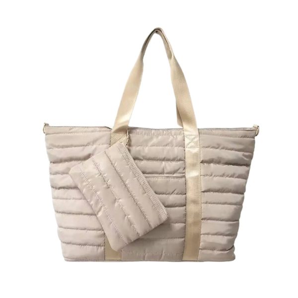 Custom Soft Puffer Tote Bag for Women w/ Purse