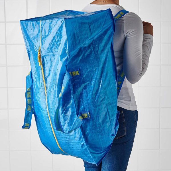 76L Durable PP Woven Zippered Storage Bag for Household