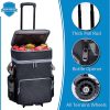 34L Insulated Leakproof Foldable Rolling Cooler Bag