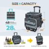 48-Can Collapsible Cooler Trolley Bag with Wheels