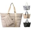 Custom Soft Puffer Tote Bag for Women w/ Purse