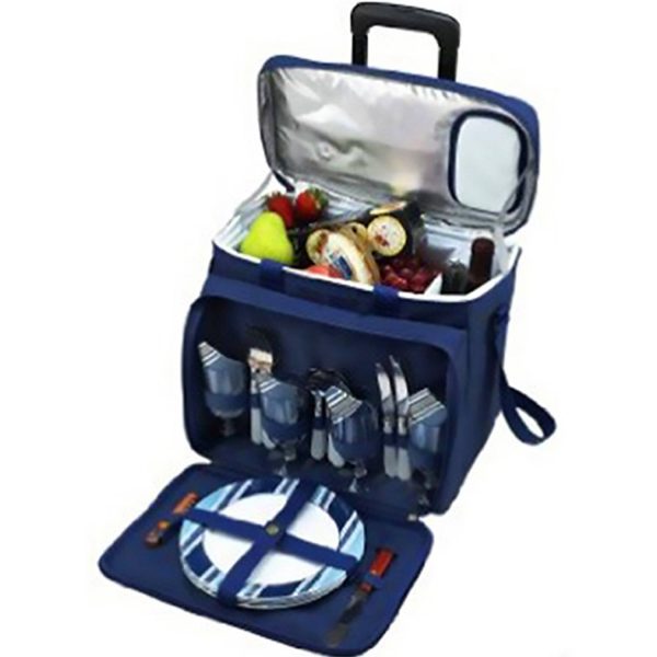 70L Wheeled Oxford Insulated Lunch Cooler Bag for Camping