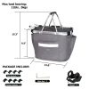 Foldable Detachable Oxford Bicycle Basket w/ Aluminum Handle