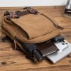 Large Capacity Canvas Crossbody Backpack for Business Travel