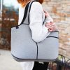 Waterproof Multi Pocket Neoprene Laptop Tote Bag