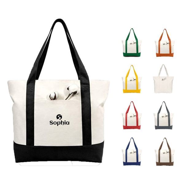 Cotton Canvas Shopping Tote Bag