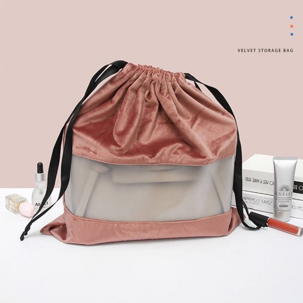 Velvet Dustproof Storage Bags with Transparent Panel