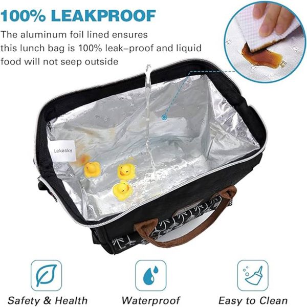 11L Non-Woven Insulated Lunch Cooler Tote Bag w/ Handle