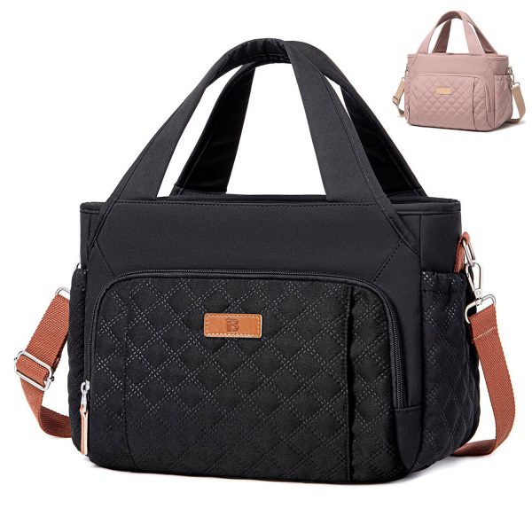 Multi-Pocket Oxford Insulated Cooler Lunch Bag w/ Handle
