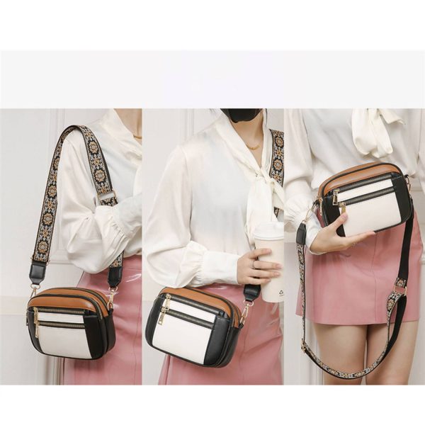 PU Leather Waterproof Crossbody Bags w/ Adjustable Strap