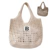 Women's Foldable Crocheted Polyester Travel Tote Bag