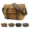 Canvas Laptop Leather Briefcase