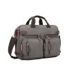 Large Capacity Canvas Business Tote Bag w/ Zipper Pocket