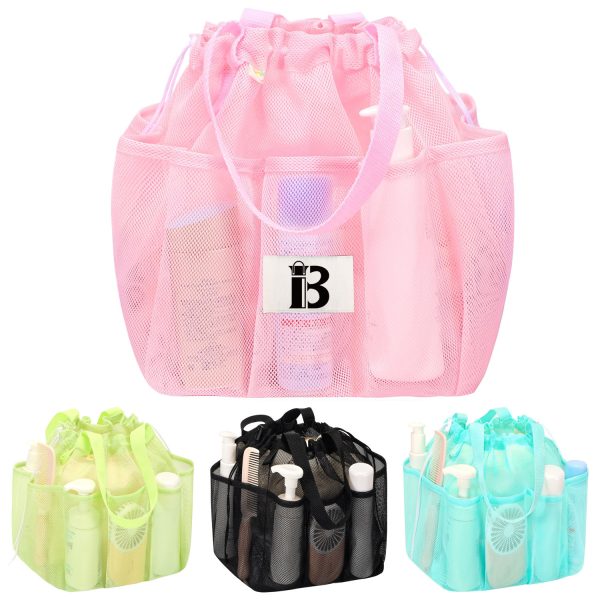 Portable Mesh Toiletry Bag with Drawstring & Multi Pocket