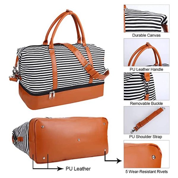 Women Canvas Travel Weekender Bag
