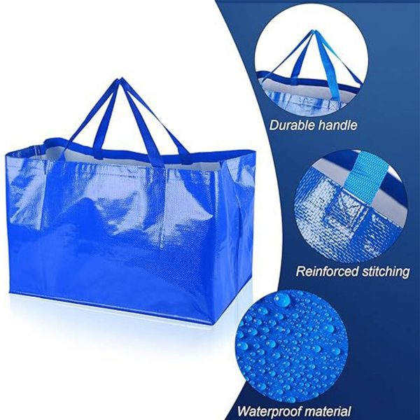 PP Woven Waterproof Foldable Shopping Bag w/ Handle