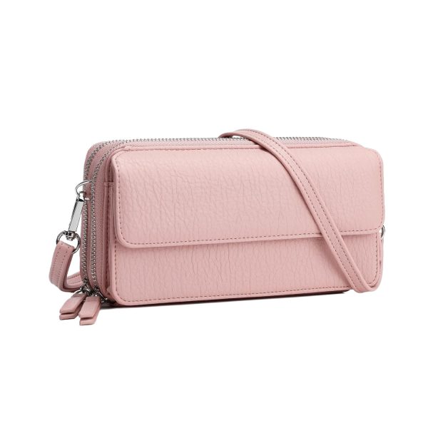 Women Portable RFID PU Leather Crossbody Wallet